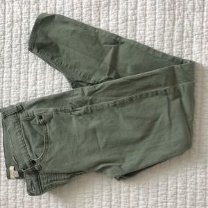 Green J.Crew stretch jeans